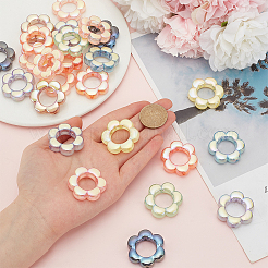 30шт прозрачный акрил с эмалевыми бусинами&nbsp;MACR-SP0001-04