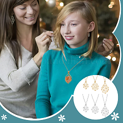 Ожерелья с подвеской из нержавеющей стали 304 с кристаллами и камнем&nbsp;NJEW-PH01546