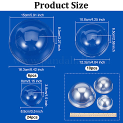 40 шт. 3 стиля прозрачный ПВХ купольный дисплей&nbsp;FIND-OC0013-57