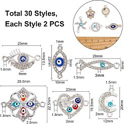 Звенья из сплава с серебряным покрытием&nbsp;ENAM-NB0001-39