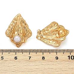 Серьги-гвоздики из АБС-пластика с жемчугом и нержавеющей сталью 304&nbsp;STAS-D368-01B-G