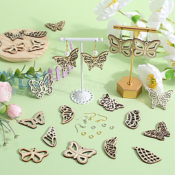Набор для самостоятельного изготовления полых сережек-бабочек&nbsp;DIY-SC0024-05