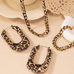 Модные браслеты-цепочки из сплава с леопардовым принтом&nbsp;FS-WG89FAF-01