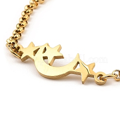 Браслет из нержавеющей стали 201 для женщин&nbsp;BJEW-D062-01C