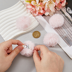 4 шт. пряжки для обуви из искусственной шерсти с помпоном&nbsp;HJEW-WH00199