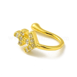 Якорный зажим из прозрачного кубического циркония на носовом кольце&nbsp;LS-AJEW-F059-19G