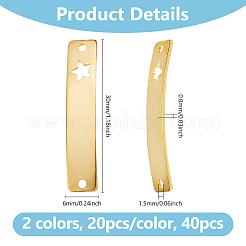 40 шт. 2-х цветные подвески-соединители из нержавеющей стали 304&nbsp;STAS-DC0016-37