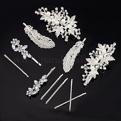 14 шт. 4 стиля свадебных шпилек для волос из сплава со стразами&nbsp;DIY-GA0003-90