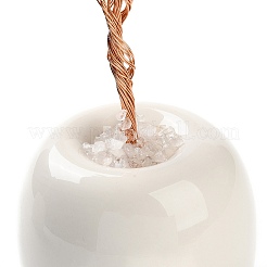 Украшения в виде дерева жизни из натуральных разноцветных кусочков турмалина&nbsp;DJEW-C016-02H