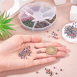 60 г 6-х цветов прозрачного стеклянного бисера&nbsp;GLAA-TA0003-32