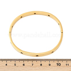 Шарнирные браслеты из нержавеющей стали 304 с полой звездой&nbsp;BJEW-L610-20G