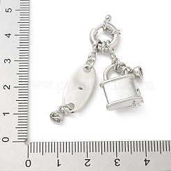 Латунные застежки с пружинным кольцом из прозрачного кубического циркония с микропаве&nbsp;KK-Z083-10P-02