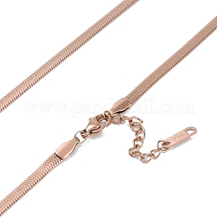 Ионное покрытие (ip) 304 нержавеющая сталь змея цепи ожерелья&nbsp;NJEW-G081-12RG