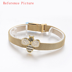 Вакуумное покрытие pvd из нержавеющей стали 430 изготовление браслета из сетки&nbsp;MAK-L021-01G