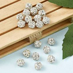 Латунные бусины со стразами &nbsp;LS-RB-A019-8mm-01S