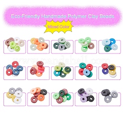 2400шт 15 цвета бусины из полимерной глины ручной работы&nbsp;CLAY-YW0001-27A