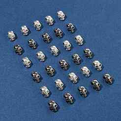 30 шт. 2 цвета тибетский стиль сплав европейские бусины&nbsp;TIBEB-FS0001-19