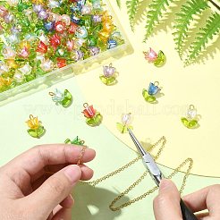 90шт 9-х цветные акриловые подвески лэмпворк&nbsp;PALLOY-CJ00048