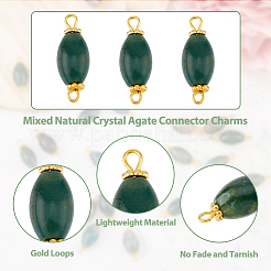 30 шт. подвески-коннекторы из натурального мохового агата&nbsp;FIND-DC0003-54