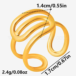 Геометрические нерегулярные кольца-манжеты из нержавеющей стали 304 для женщин&nbsp;MC3709-2