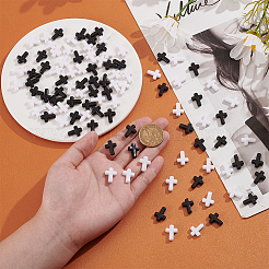 100шт 2 цвета непрозрачные акриловые бусины&nbsp;SACR-LP0001-02