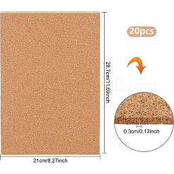 20шт пробковые изоляционные листы&nbsp;DIY-BC0016-20A