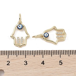 Настоящие 18к позолоченные латунные подвески с микропаве и кубическим цирконием&nbsp;KK-L209-078G-06