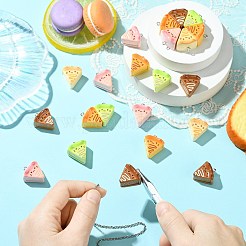 40 шт. 5 цвета непрозрачные подвески из смолы&nbsp;RESI-CJ0004-80