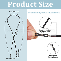 Ремешок из коровьей кожи для очков&nbsp;AJEW-WH20033-113B-02