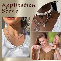 Изготовление ожерелья из 30 железной шариковой цепочки&nbsp;MAK-SP0001-08P