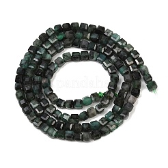 Натуральные изумрудные бисерные пряди&nbsp;G-B175-C05-3x3mm