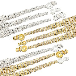 100 шт. 10 стиля латунных бусин со стразами&nbsp;RB-YW0001-17