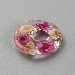 Прозрачная смола с подвесками из сухоцветов&nbsp;RESI-TAC0018-37A