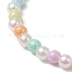 8шт 8 цвета акриловые бусины эластичные браслеты для женщин&nbsp;BJEW-JB11709