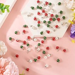 72 шт. 3-х цветные стеклянные бусины-жемчужины с перламутровым покрытием&nbsp;PALLOY-TA00302