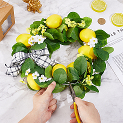 1шт гирлянда из искусственной лимонной трости из ткани и пенопласта&nbsp;DIY-PH0033-27