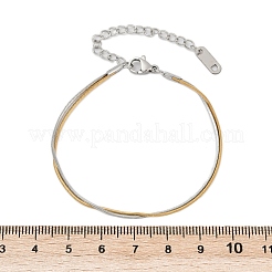 Браслеты-змейки из нержавеющей стали 304 для женщин&nbsp;BJEW-Z108-01GP