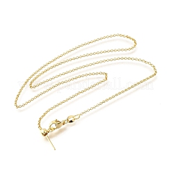 Латунная цепочка Роло регулируемые слайдеры ожерелья&nbsp;NJEW-E157-05G