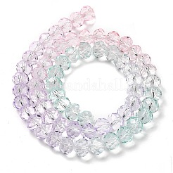 Прозрачные окрашенные стеклянные бусины&nbsp;X1-DGLA-A034-T8mm-A23