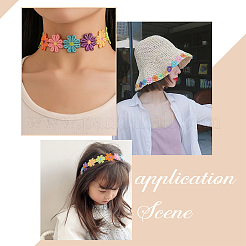 7 шт. 7 стиля радужной полиэстеровой вышитой кружевной отделки&nbsp;OCOR-WR0003-76