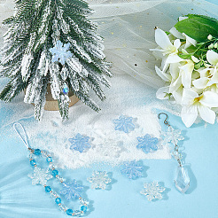 36 шт. двухцветные светящиеся прозрачные акриловые бусины&nbsp;OACR-SC0002-78