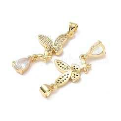 Латунные микро проложить кубического циркония подвески&nbsp;KK-Q068-07G