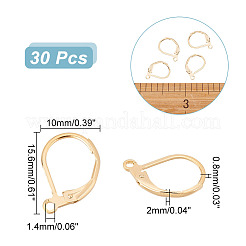 30 шт. латунные серьги с защелкой&nbsp;KK-AR0002-80