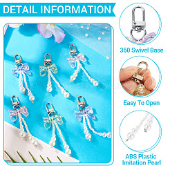 6 шт. 3-цветный АБС-пластик&nbsp;AJEW-TA0002-30