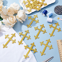 Аппликация с вышивкой полиэфирной металлической нитью&nbsp;PATC-WH0005-19