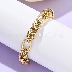 Браслеты из нержавеющей стали 304 с овальными звеньями для женщин&nbsp;BJEW-U038-02G