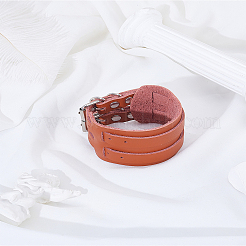 1 шт. модный ретро унисекс панк-рок стиль широкий кожаный шнур браслет на запястье браслеты&nbsp;BJEW-LP0002-58B