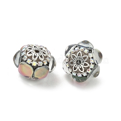 Акриловые бусины-рондели со стразами&nbsp;CLAY-NH0003-02AS-08