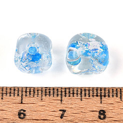 Нити из фольгированных бусин лэмпворк ручной работы&nbsp;FOIL-T008-04D