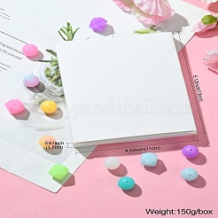 Светящиеся 56 шт. 28 цвета круглые пищевые силиконовые бусины&nbsp;SIL-CJ0001-31